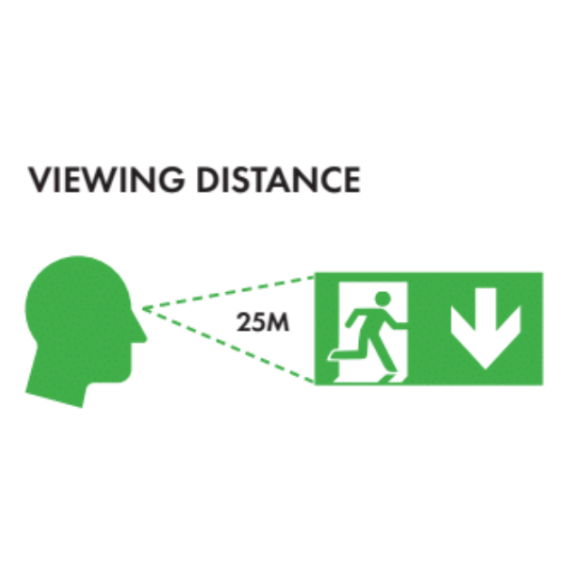 BLE Concord LED Exit Sign Viewing Distance