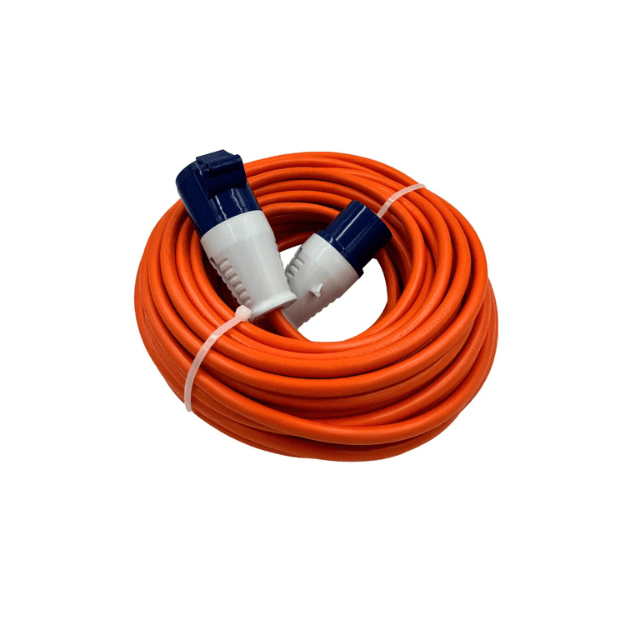 CONNEXION ELECTRICAL 25m Caravan Extension Lead Orange Cable - IP44, 240V, 10749