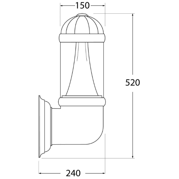 Fumagalli MIRELLA Settable CCT LED Wall-Mounted Bollard Light Product Dimension