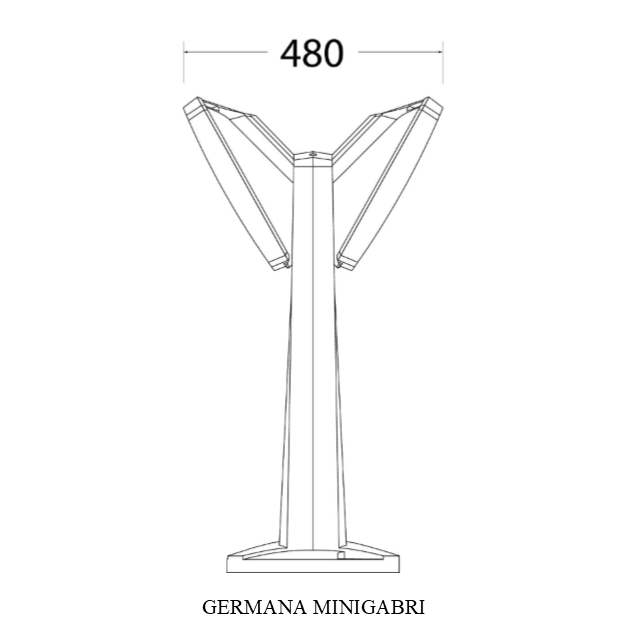 Germana Minigabri Bollard 2L Product Dimension