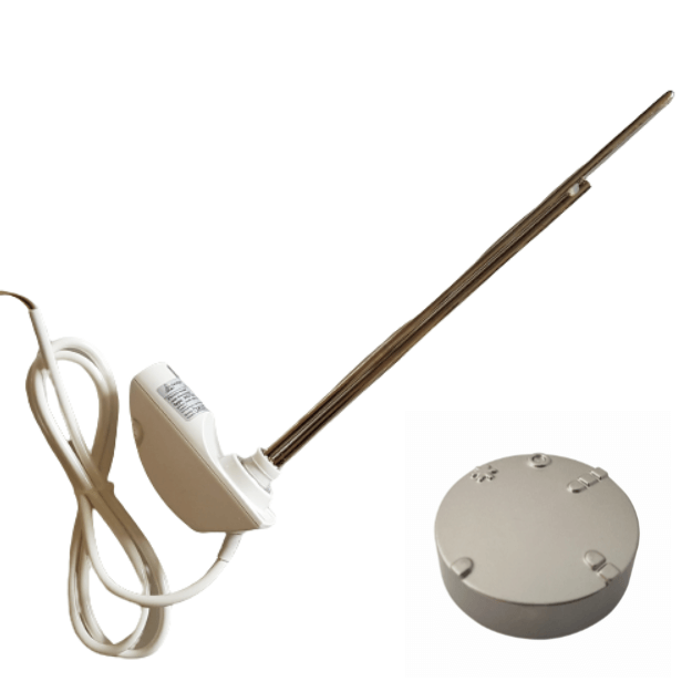 Steel Finish - Heatpol Thermostatic Heating Element - Horizontal - HGT - Designed for Column Radiators