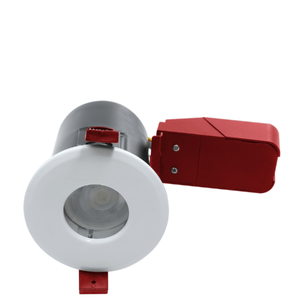 White - Ignis Plus GU10 Fire Rated Downlight IP65 Showerlight Cans - Die-Cast