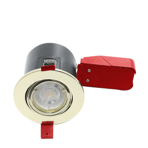 Brass - Ignis Plus GU10 Fire Rated Downlight Tilt Cans - Die-Cast