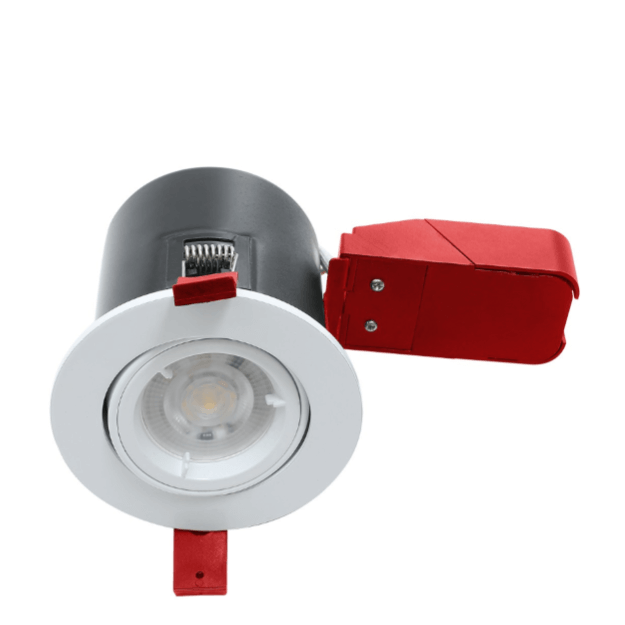White - Ignis Plus GU10 Fire Rated Downlight Tilt Cans - Die-Cast