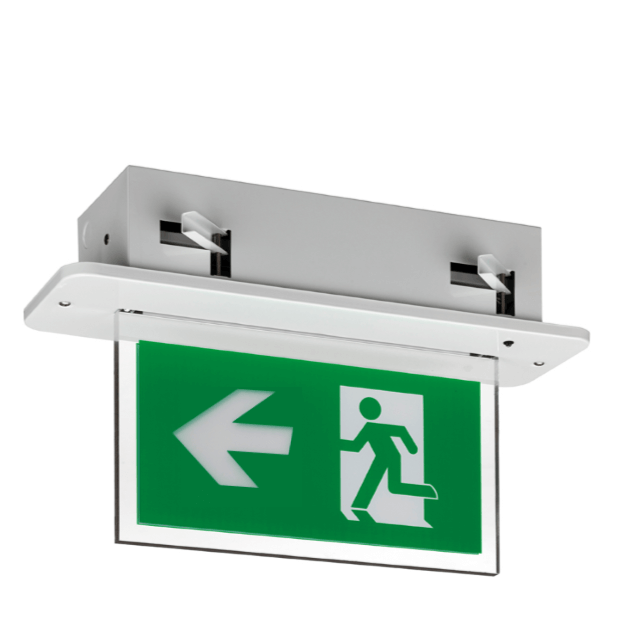Arrow Left Right - LED Emergency Recessed Blade Exit Sign - IP20 - Maintained 3.3w