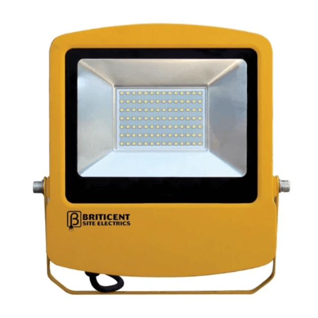 Briticent Rex Slim Yellow LED Floodights 4000k 110v - IP65 - 50w, 70w, 100w, 150w