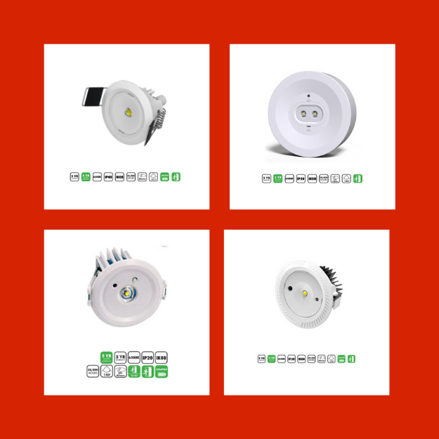LED Emergency Downlight | Red Arrow and BLE | CMD Online