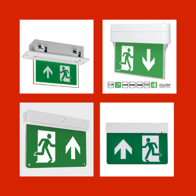 LED Recessed Emergency Blade Fitting | Red Arrow and BLE | CMD Online