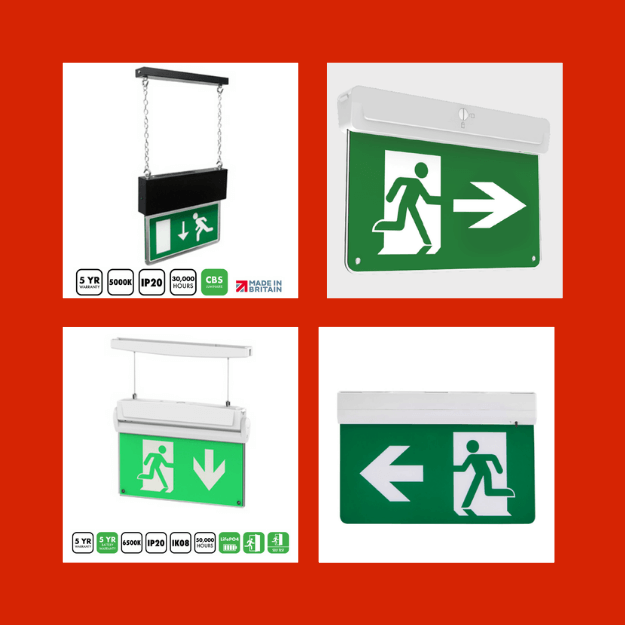 LED Recessed Emergency Blade Fitting | Red Arrow and BLE | CMD Online