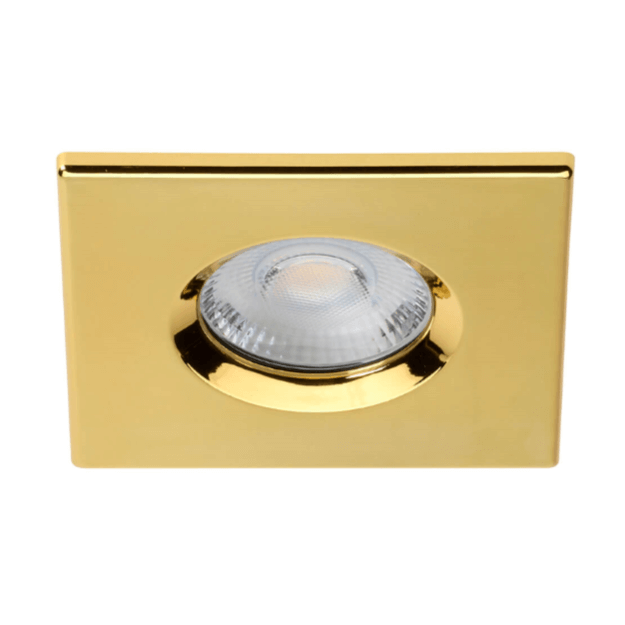 Polished Brass Square Bezel Red Arrow Stellar Smart - Smart Controlled Fire Rated Downlight, IP65