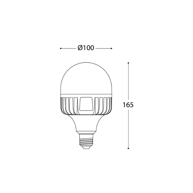 15W/30W E27 High Power LED Lamp Product Dimension