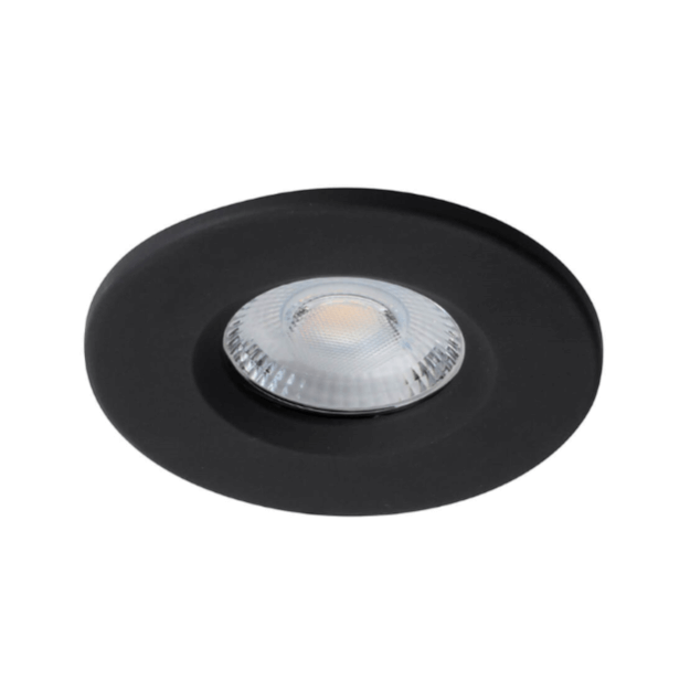 Black Bezel Red Arrow Stellar Smart - Smart Controlled Fire Rated Downlight, IP65