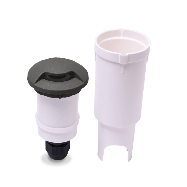 ALDO 1-Light Black Recessed LED Ground/Wall Lighting