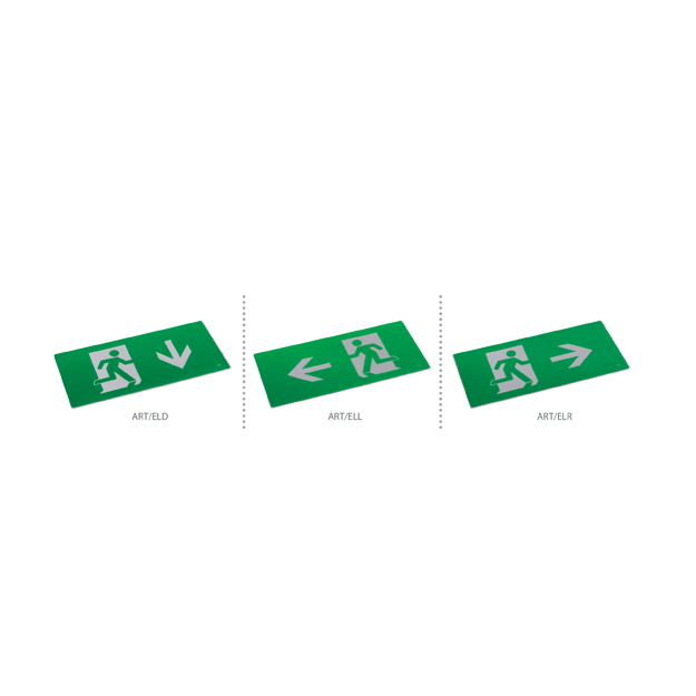 Red Arrow Artemis Sleek LED Emergency Exit Sign - IP20, LiFePO4, 3.2W Direction Types