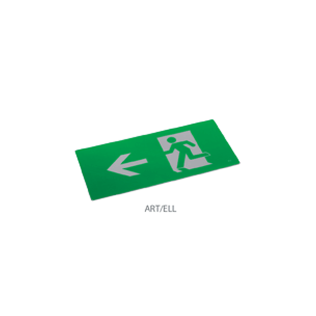 Red Arrow Artemis Sleek LED Emergency Exit Sign - IP20, LiFePO4, 3.2W Left Arrow Legend