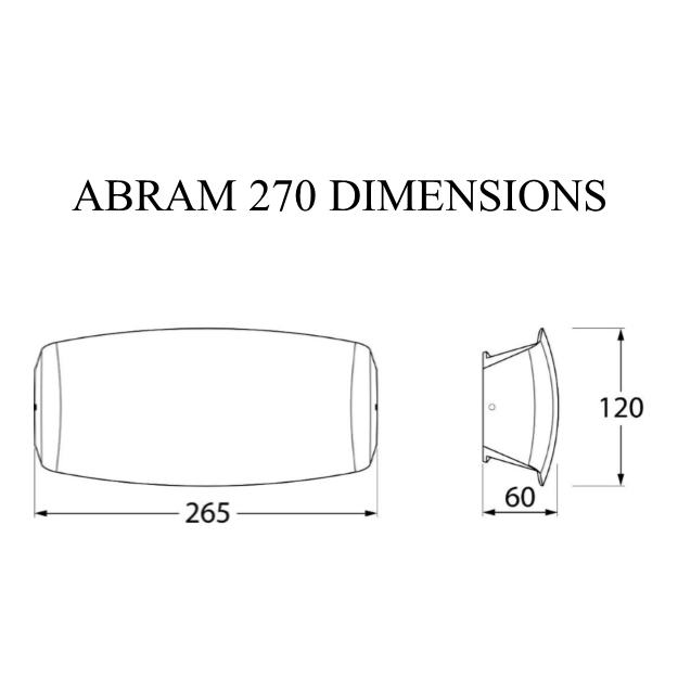 Fumagalli Abram 270 Settable CCT LED Wall Light Product Dimension