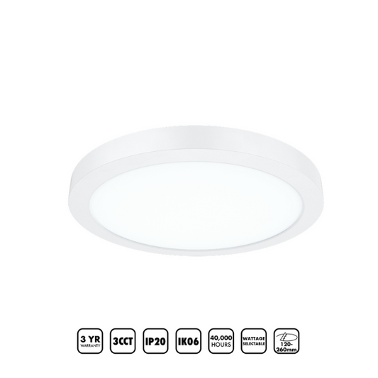 BLE Broadfield LED Circular Panel - 16/20/22W, IP20, IK06,  EL-162602 - Product Features