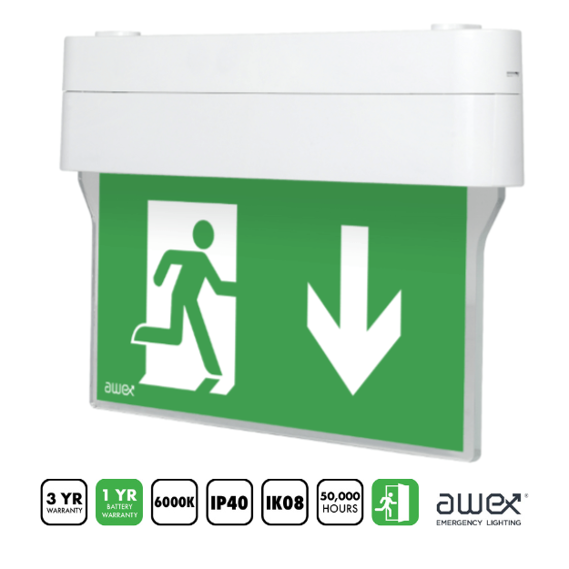 BLE Concord LED Exit Sign - IP40, EL-131701, EL-131702 - CMD Online