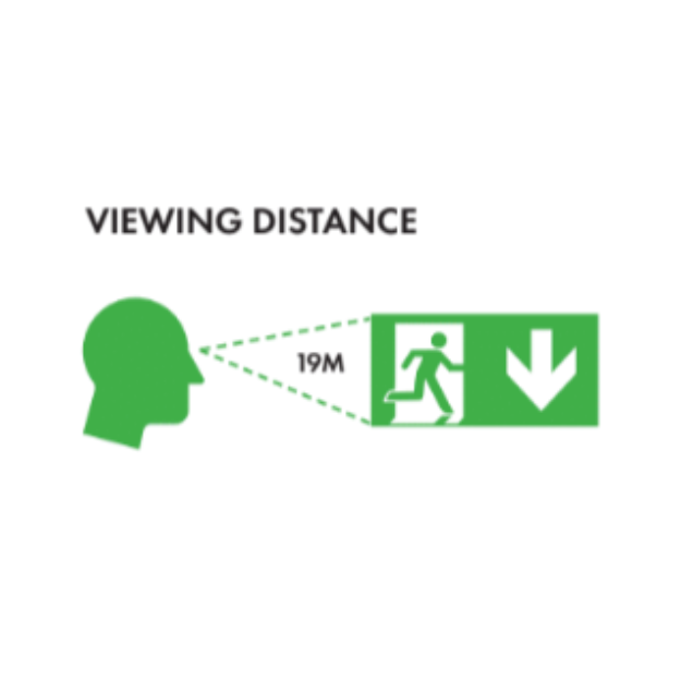 BLE Crooksmoor LED Emergency Bulkhead with Self Test Viewing Distance