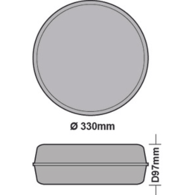 BLE Dore LED Circular Diecast Eyelid Amenity Light Product Dimension