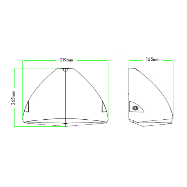 BLE Ecclesall LED Wall Light Product Dimension