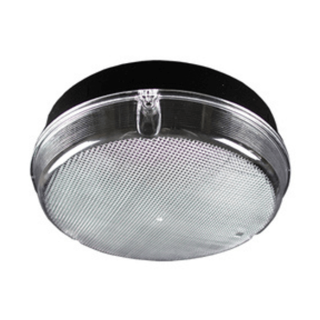 BLE Endcliffe LED Circular Amenity Light Black Prismatic Diffuser