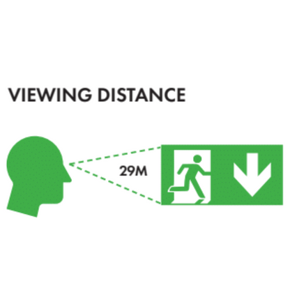 BLE Firth LED Slimline Emergency Exit Box Viewing Distance