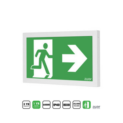 BLE Flockton LED Emergency Exit Sign