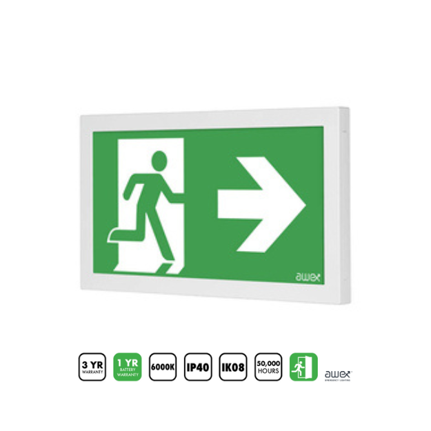 BLE Flockton LED Emergency Exit Sign