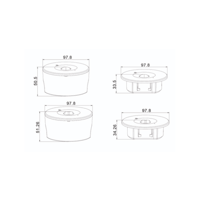 BLE HEELEY LED Emergency Downlight Product Dimension