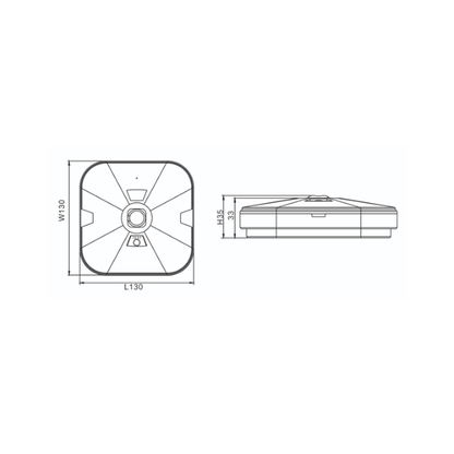 BLE HEELEY Square LED Emergency Downlight