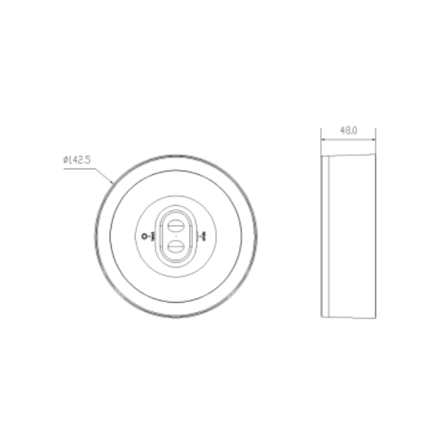 BLE Heeley LED Emergency Downlight Product Dimension