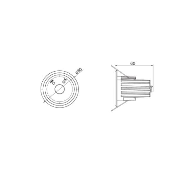 BLE Sycamore LED Emergency Downlight with Self Test Product Dimension