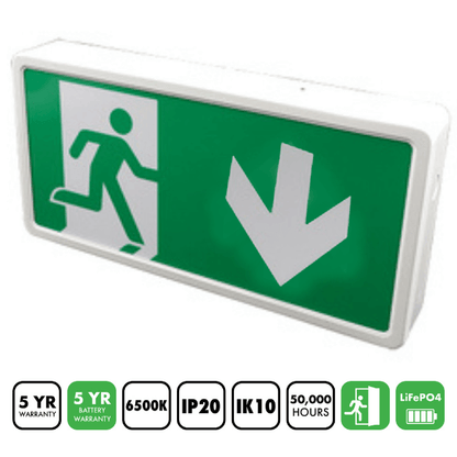 BLE Thorncliffe LED Emergency Down Arrow Exit Box Manual