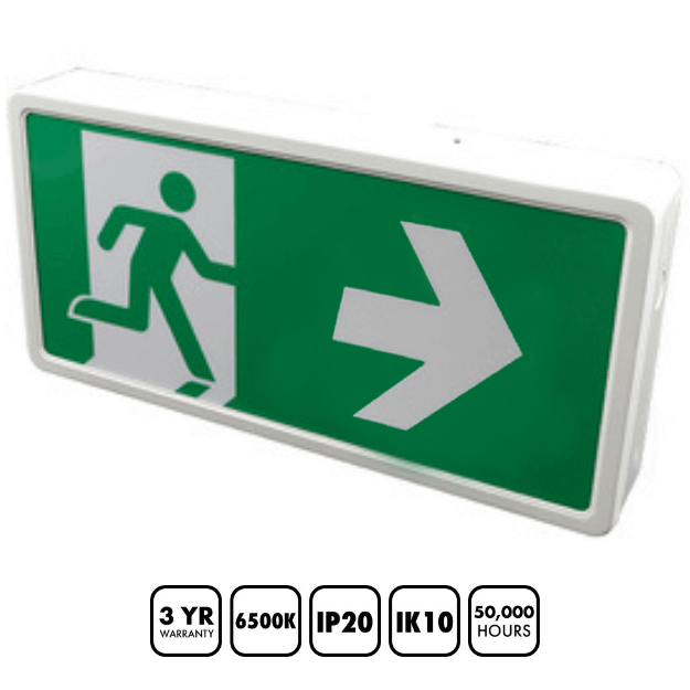 BLE Thorncliffe LED Slave Right Arrow Emergency Exit Box