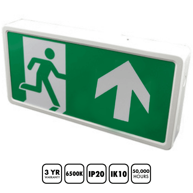 BLE Thorncliffe LED Slave Up Arrow Emergency Exit Box