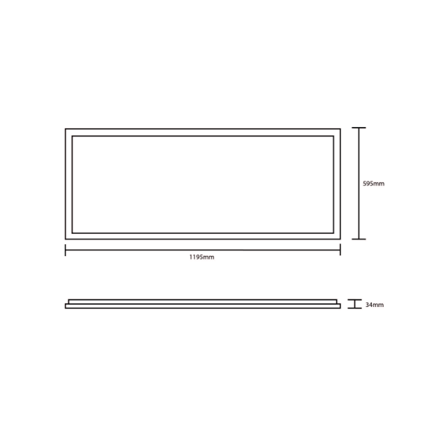 BLE Westwood LED Back-Lit Panel - IP20, 3CCT, EL-162503 - Product Dimension