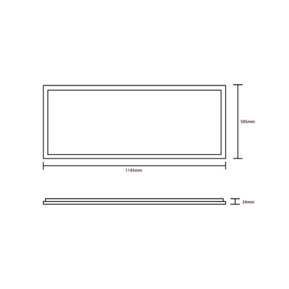 BLE Westwood LED Back-Lit Panel - IP20, 3CCT, EL-162503 - Product Dimension