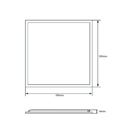 BLE Westwood LED Back-Lit Panel - IP20, 3CCT, 33W/36W/38W/40W, EL-162504 - Product Dimension
