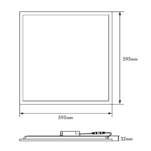 BLE Westwood LED Back-Lit Panel Product Dimension