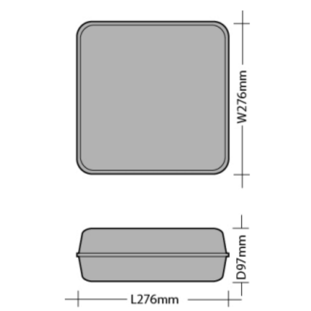 BLE Whirlow LED Square Amenity Light Product Dimension