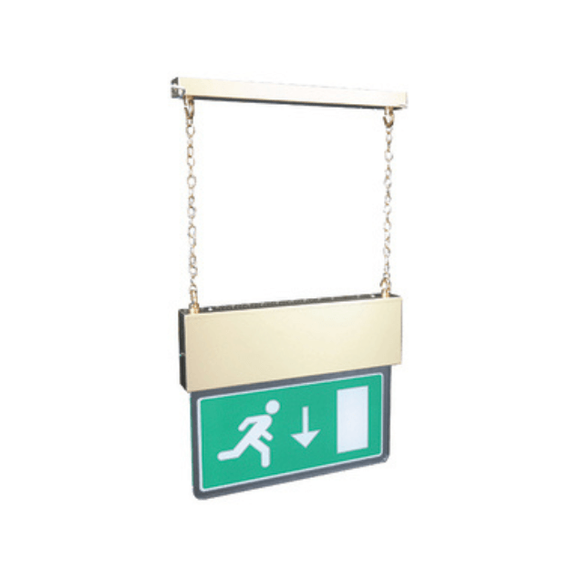 BLE Bingham Brass LED Hanging Exit Sign