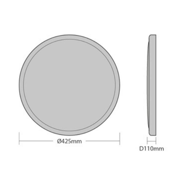 BLE CHELSEA LED Circular Low Profile Amenity Light Product Dimension