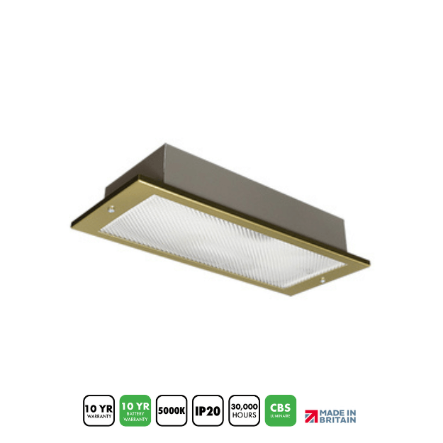 BLE Hollinsend LED Emergency Recessed Slave Bulkhead - 3W, IP20, 5000K ...