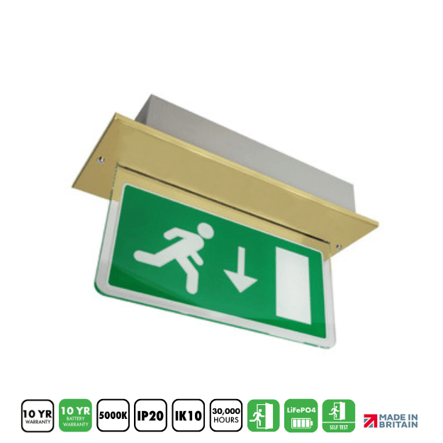 BLE Parkwood LED Recessed Exit Sign Product Features