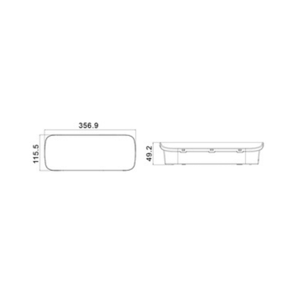BLE Ruskin LED Emergency Bulkhead Product Dimension