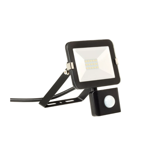 BR3534 Brackenheath iSpot II Frameless LED Floodlights - IP65, 220-240V, 4000K Black Frame with PIR 10W