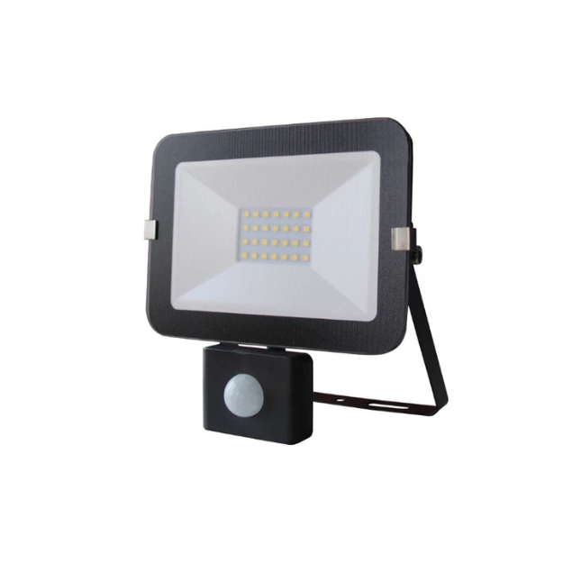 BR3535 Brackenheath iSpot II Frameless LED Floodlights - IP65, 220-240V, 4000K Black Frame with PIR 20W