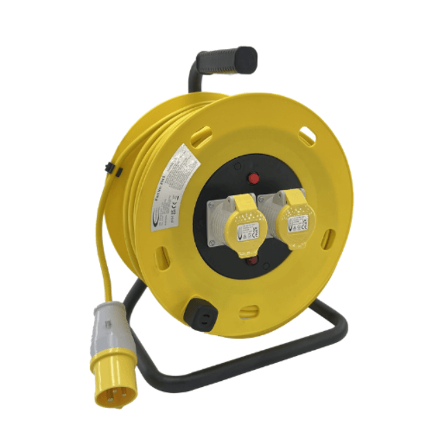 CONNEXION ELECTRICAL 50m 1.5mm 16Amp Twin Socket Cable Reel