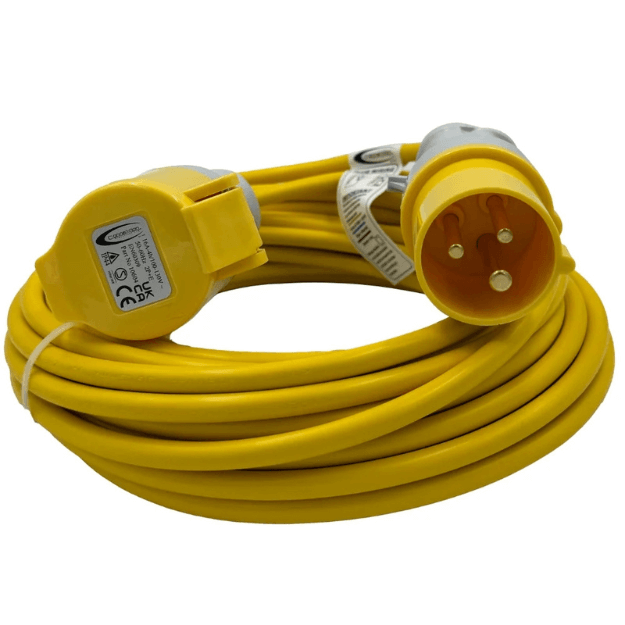 CONNEXION ELECTRICAL 1.50mm Cable 16 Amp Plug and Coupler - IP44, 110V, 50-60Hz, 10801